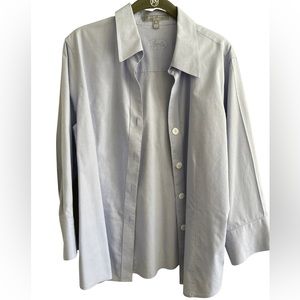 Foxcroft shirt Non-Iron blue Size 14